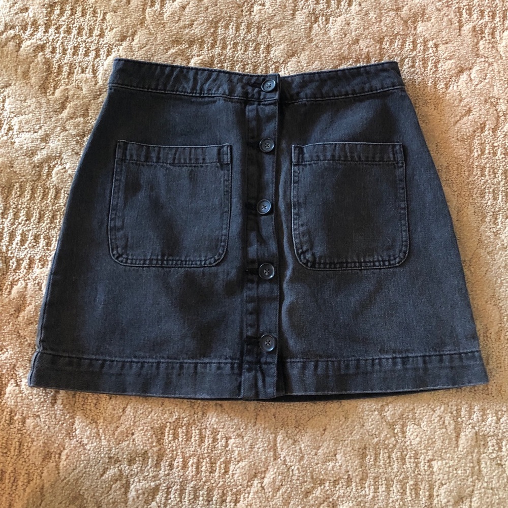 Free People Black Denim Skirt, Size 29. Never worn
